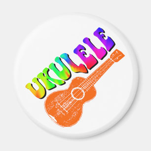 Íman Ukulele Tie Dye Groovy Art