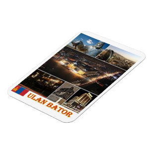 Íman Ulan Bator - Mongólia - Mosaico - Magnet