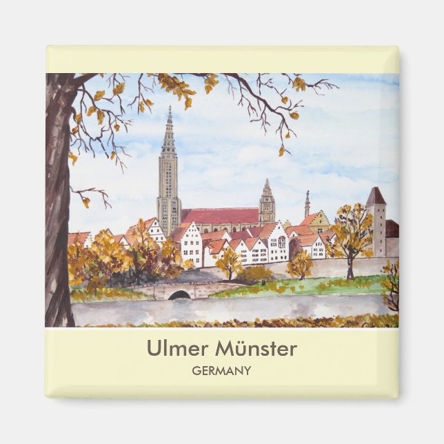 Íman Ulm Minster Alemanha: Pintura de Farida Greenfield (Frente)