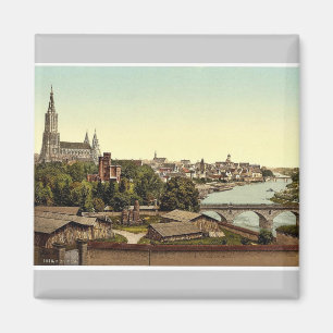 Íman Ulm, Wurtemburg, Alemanha Photochrom raro
