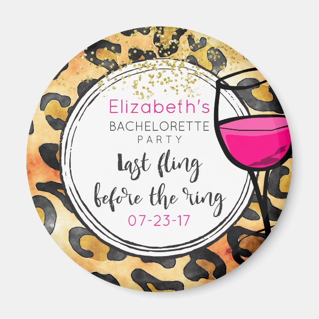 Íman Última farra antes do anel de solteira selvagem (Frente)