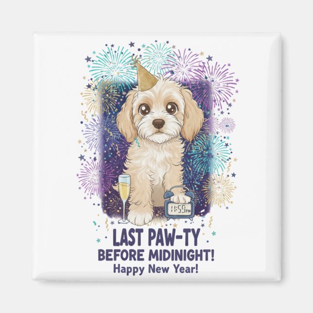 Íman Última Festa das Patas do Cockapoo 2026! Feliz Ano (Frente)