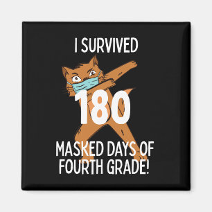 Íman Último Dia Da Escola 180 Dias Mascarados Do Quarto