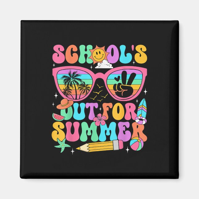 Íman Último Dia De Escolas De Professores No Verão (Frente)