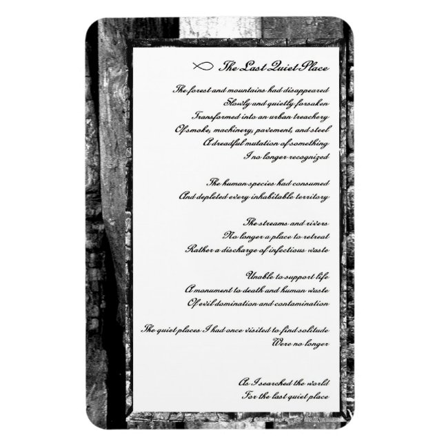 Íman Último lugar silencioso (Vertical)