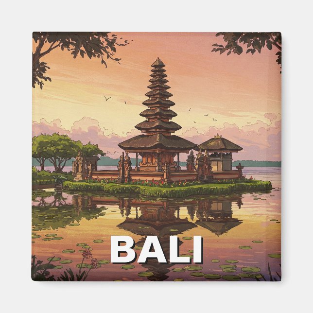 Íman Ulun Danu Temple Bali Indonésia Magnet (Frente)