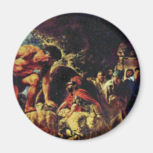 Íman Ulysses na caverna de Polyphemus por Jordaens Jaco