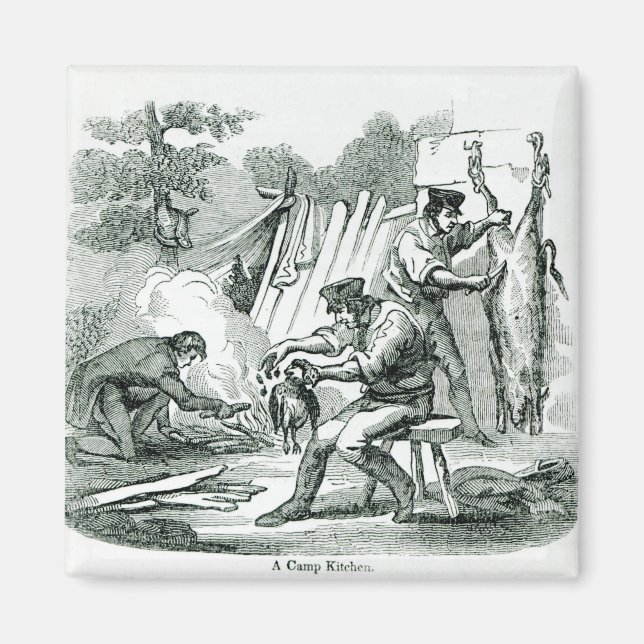 Íman Um acampamento Kitchen, 1856 (Frente)