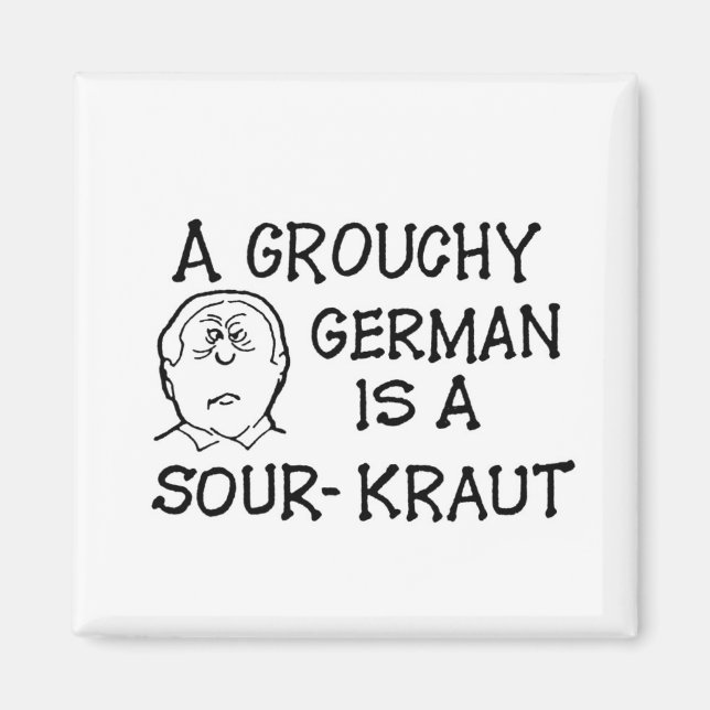 Íman Um Alemão Agrupado é um Magneta Sour-Kraut (Frente)