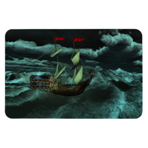 Íman Um anã flexível do mar selvagem e tempestuoso