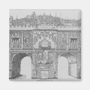 Íman Um arco triunfal, gravado por William Kip, 1604