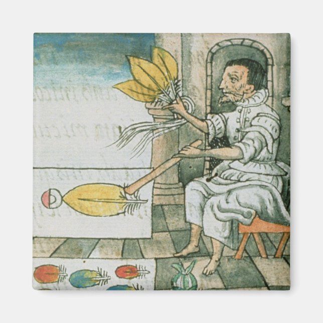 Íman Um artisã de penas asteca (Frente)