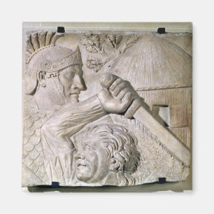 Íman Um bárbaro que luta um legionary romano
