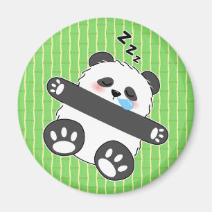 Íman Um Bebê Panda Fofo Dormindo Tranquilamente
