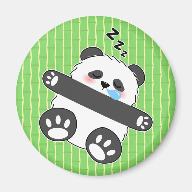 Íman Um Bebê Panda Fofo Dormindo Tranquilamente (Frente)
