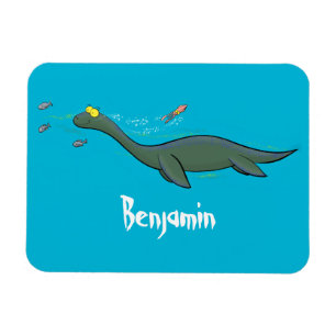 Íman Um belo e feliz cartoon de monstro do mar, plesios