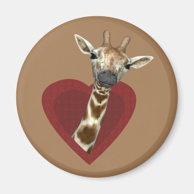 Íman Um Bom Coração Para Girafas (Frente)