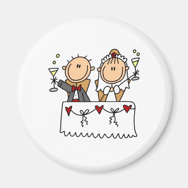 Íman Um Brinde À Noiva E Ao Magneto De Almoço (Frente)