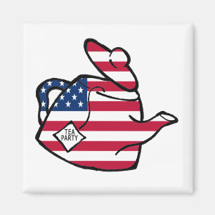 Íman Um bule em cores da bandeira americana
