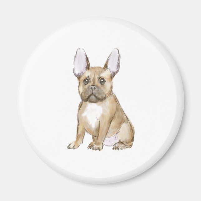 Íman Um cachorrinho francês adorável (Frente)