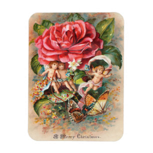 Íman Um cartão-postal vintage de Natal da era vitoriana
