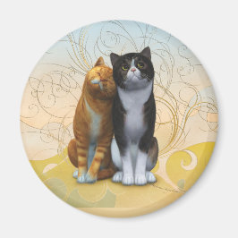 Íman Um casal de gatos: o amor está no ar? caneca de ca