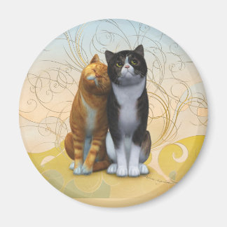 Íman Um casal de gatos: o amor está no ar? caneca de ca