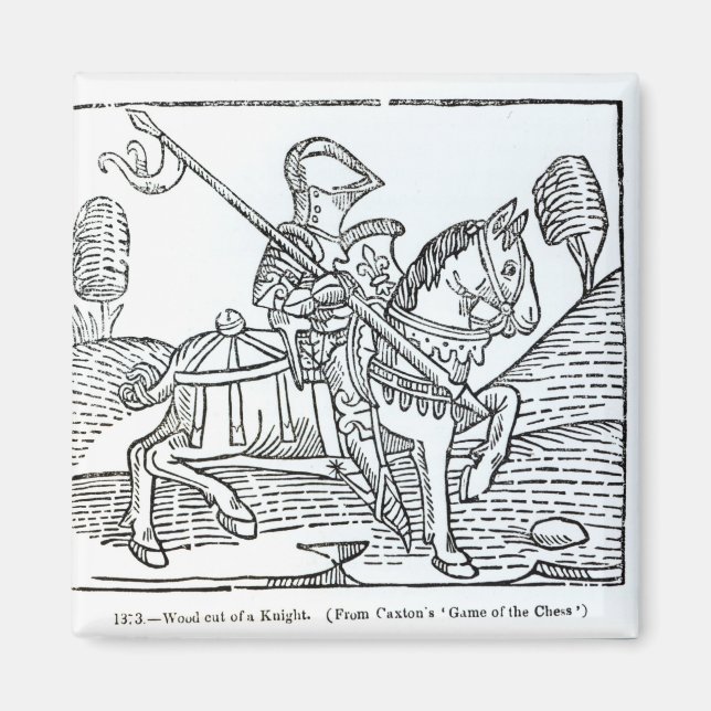Íman Um Cavaleiro, do 'Jogo do Xadrez' de Caxton (Frente)