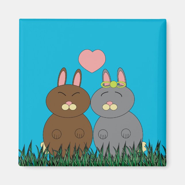 Íman Um Coelhinho Te Ama Magnet (Frente)