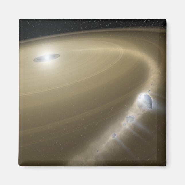 Íman Um cometa sendo rasgado para se desfazer em torno  (Frente)