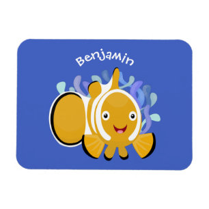 Íman Um desenho animado de animação de peixe-palhaça