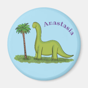 Íman Um desenho animado de brontossaurus dinossauros
