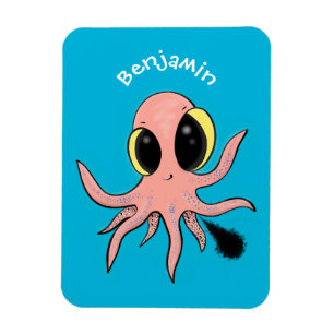 Íman Um desenho animado de polvos de bebês, bonitos e 