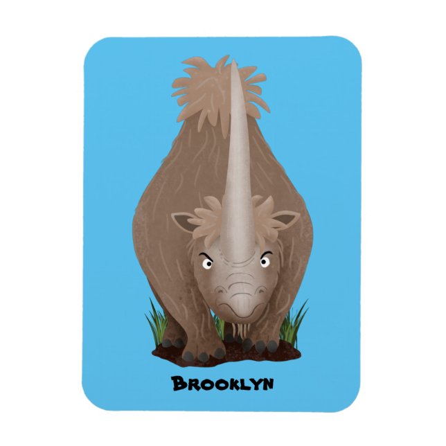 Íman Um desenho animado de Rinoceronte elasmotherium (Vertical)