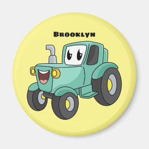 Íman Um desenho animado verde e bonito