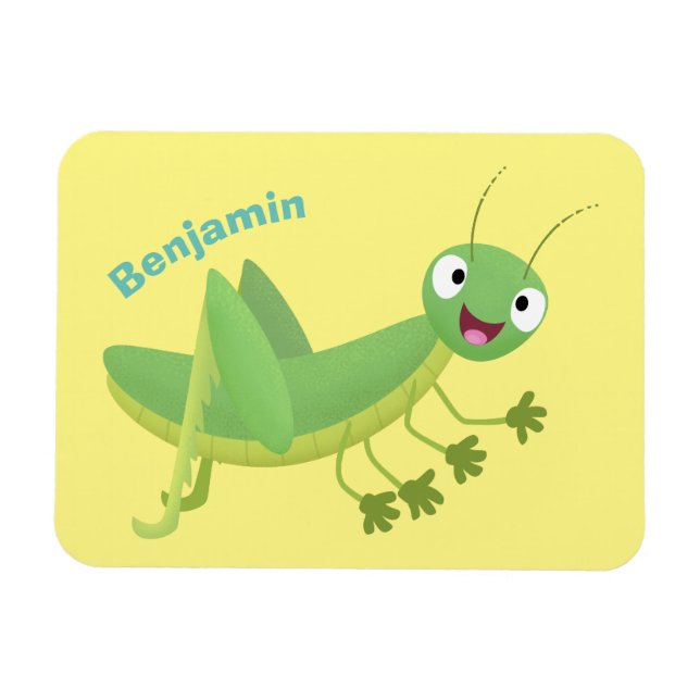 Íman Um desenho animado verde-giro (Horizontal)
