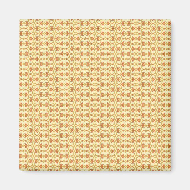 Íman um Design de fundo amarelo e branco impressionante (Frente)