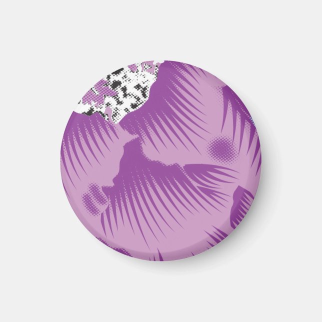 Íman Um design têxtil vibrante com roxo e turq (Frente)
