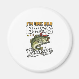 Íman Um design vector vintage de pesca de um avô de bag