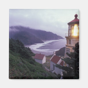 Íman Um dia nebuloso na costa de Oregon no Heceta