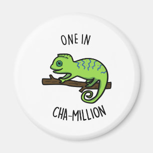 Íman Um Em Cha-Milhão De Chameleon Engraçado