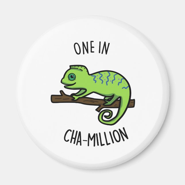 Íman Um Em Cha-Milhão De Chameleon Engraçado (Frente)