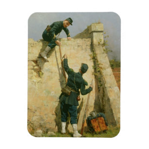 Íman Um escape rápido (óleo no painel)