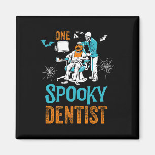 Íman Um Esqueleto de Dia das Bruxas Assustador de Denti