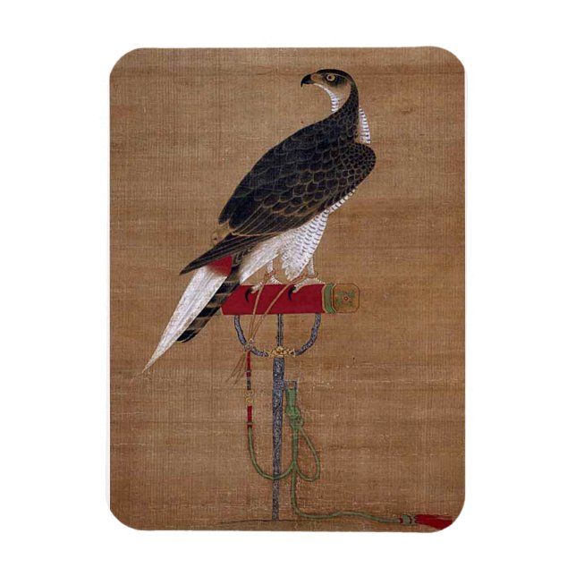 Íman Um Falcão - Pergaminho Coreano do Século XVI (Vertical)