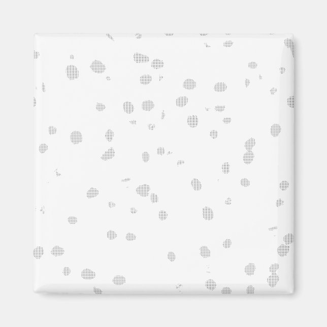 Íman um fundo branco com muitos pontos pequenos (Frente)