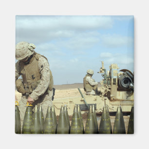 Íman Um fuzileiro norte-americano prepara arredondament