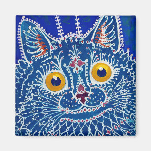 Íman Um Gato em Estilo Gótico por Louis Wain