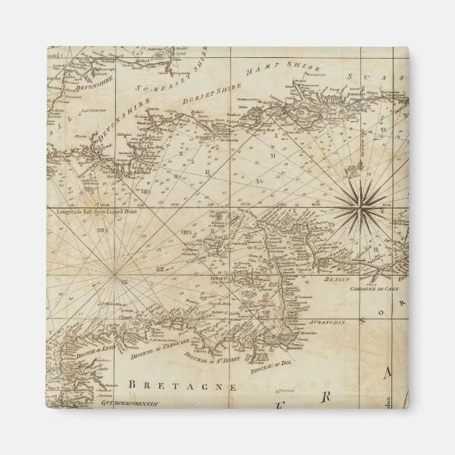 Íman Um gráfico do Canal Britânico (Frente)