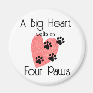 Íman Um grande coração anda em quatro patas - Pet Lover